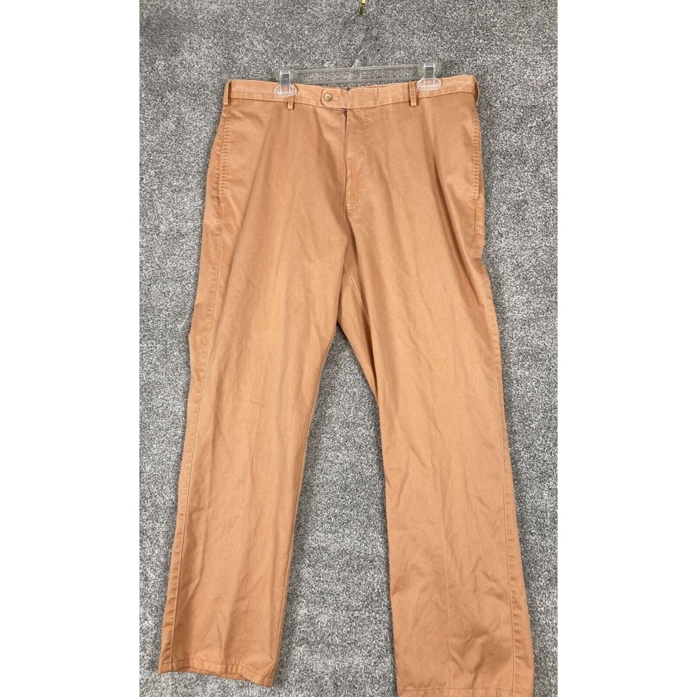 Peter Millar Pants Mens Orange Cotton Straight Leg Preppy Size 36